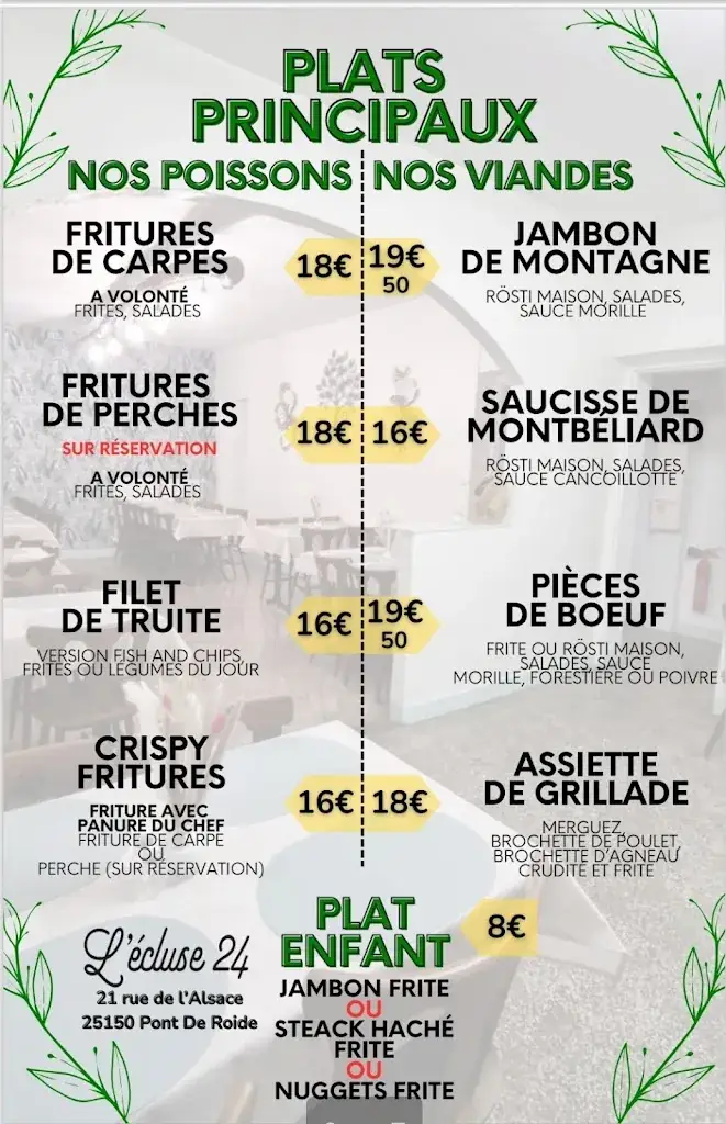 Menu_RESTAURANT L'ECLUSE 24_Pont-de-Roide-Vermondans_image_1