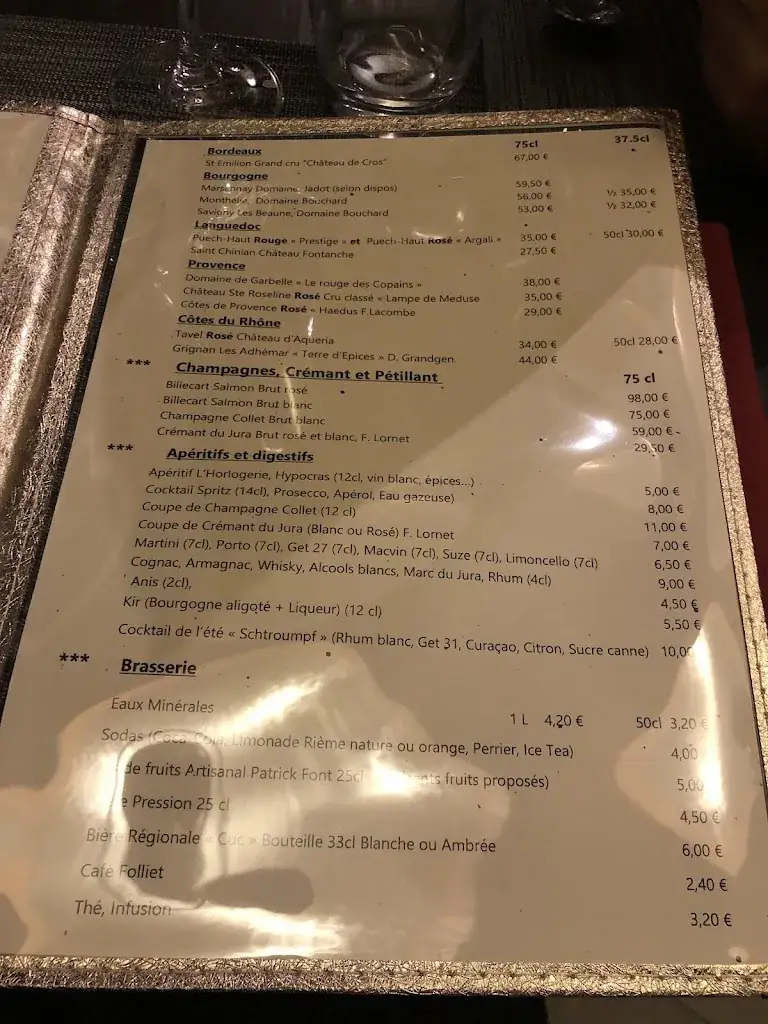 Menu_Restaurant l'Horlogerie_Champvans-les-Moulins_image_2