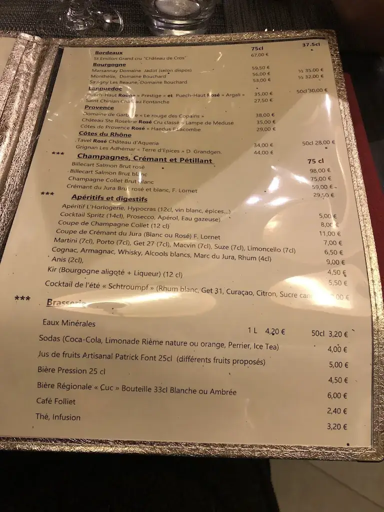 Menu_Restaurant l'Horlogerie_Champvans-les-Moulins_image_4