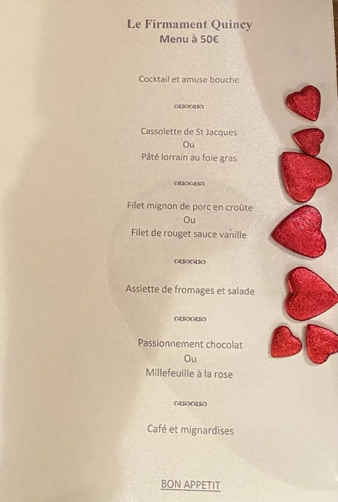 Menu_Restaurant Le Firmament_Quincy_image_1