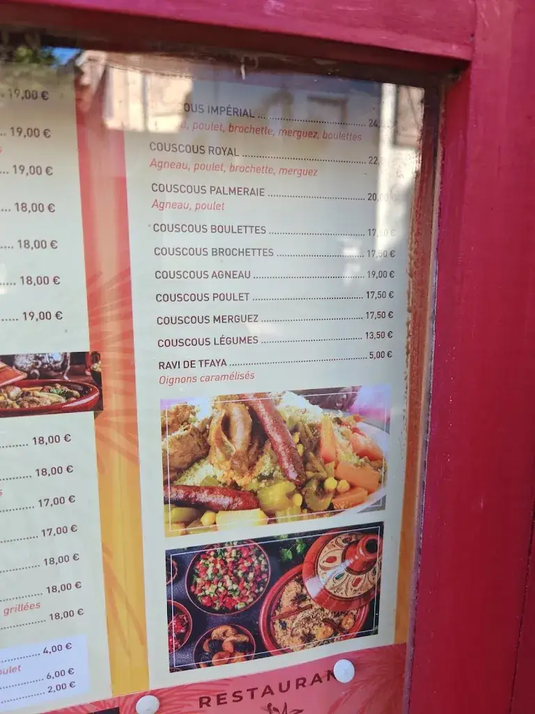 Menu_La Palmeraie de Marrakech_Montbéliard_image_1