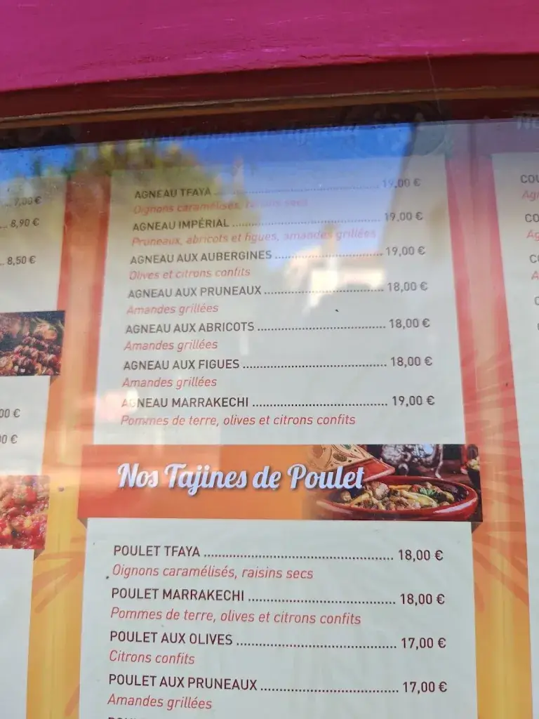 Menu_La Palmeraie de Marrakech_Montbéliard_image_2