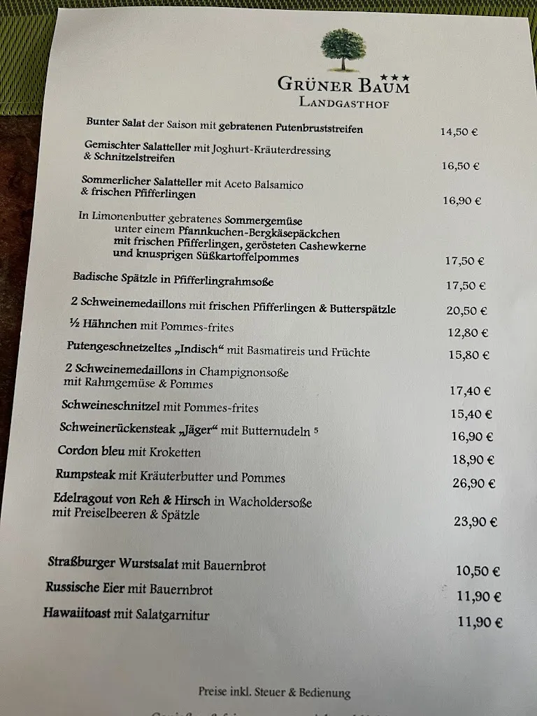 Menu_Landgasthof Grüner Baum_Achern_image_1