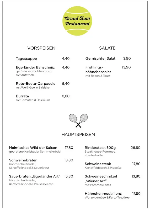 Menu_Grand Slam Restaurant Waldershof_Waldershof_immagine_1