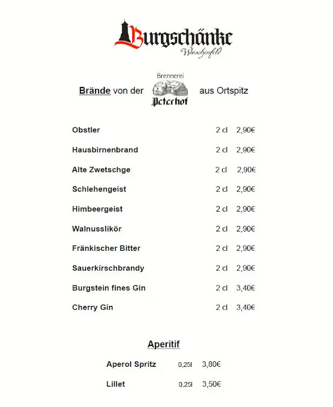 Menu_Gaststätte Burgschänke Waischenfeld_Waischenfeld_immagine_2