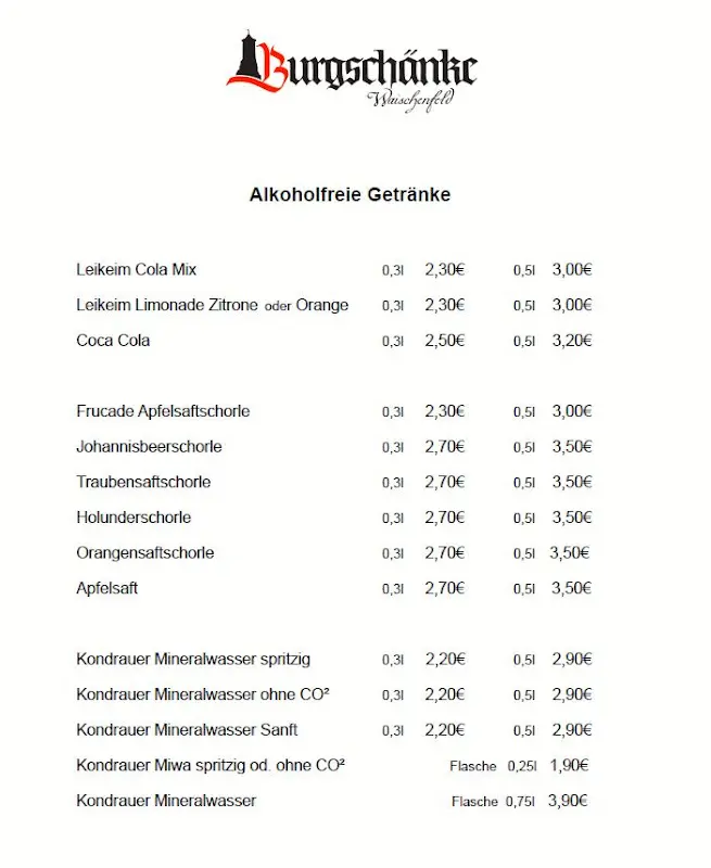 Menu_Gaststätte Burgschänke Waischenfeld_Waischenfeld_immagine_3
