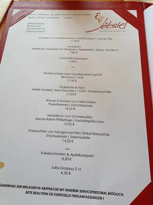 Menü_Gasthof Landhotel Jöbstel Waischenfeld_Waischenfeld_Bild_1