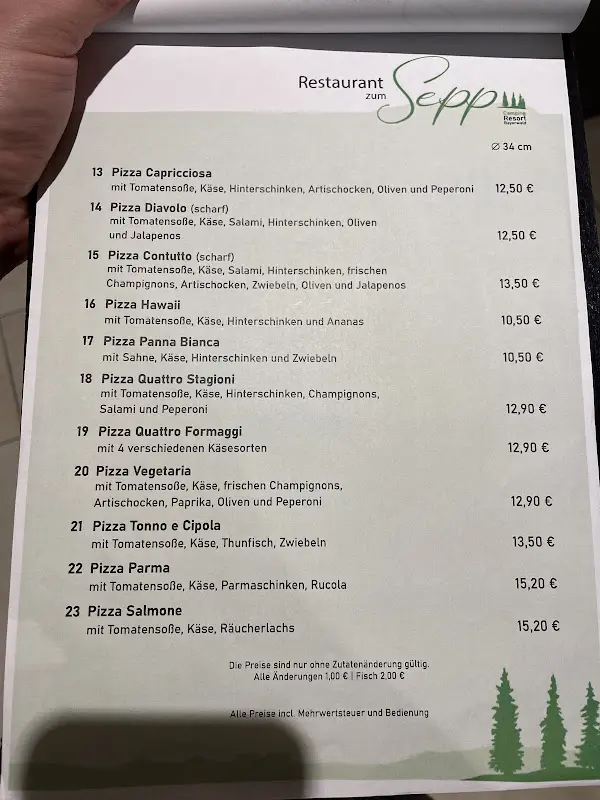 Menu_Restaurant zum Sepp_Waldkirchen_image_1