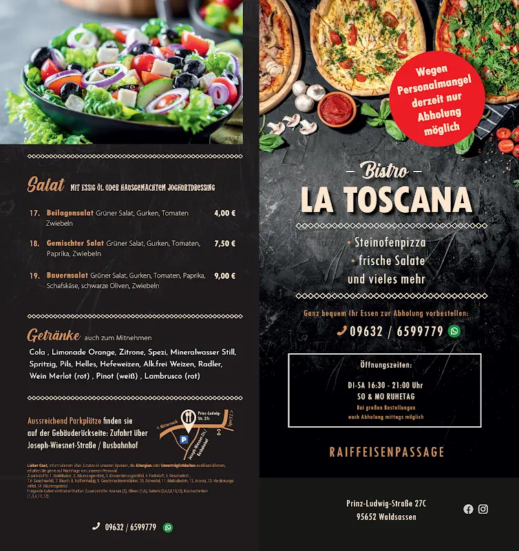 Menu_Bistro La Toscana_Waldsassen_image_2