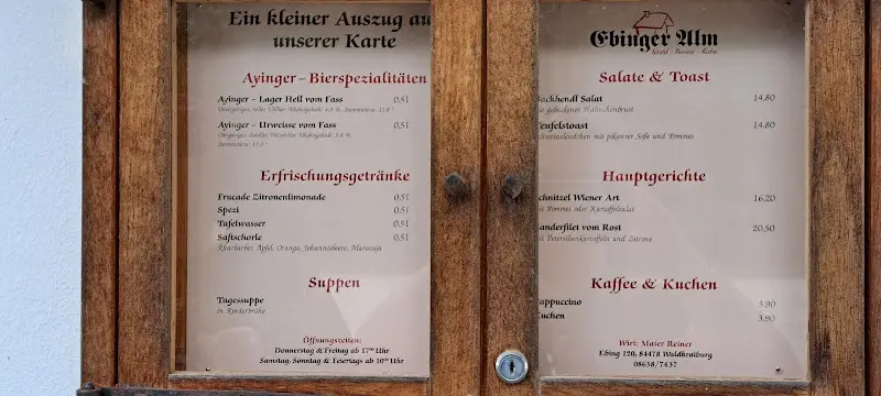 Menu_Restaurant Ebinger Alm_Waldkraiburg_immagine_3
