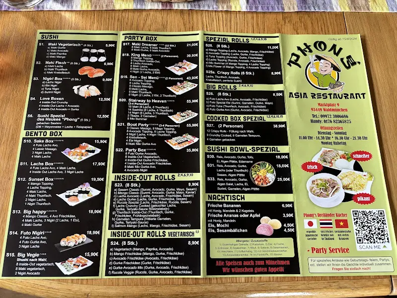 Menu_Phong Asia Restaurant_Waldmünchen_immagine_1