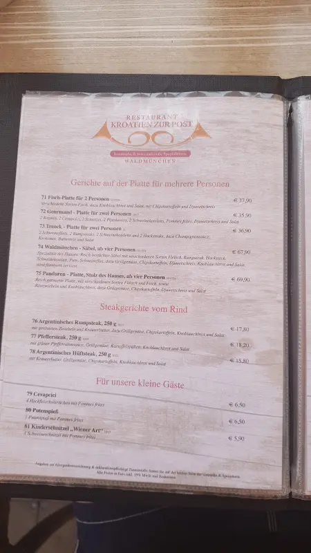 Menu_Restaurant Kroatien zur Post_Waldmünchen_image_1