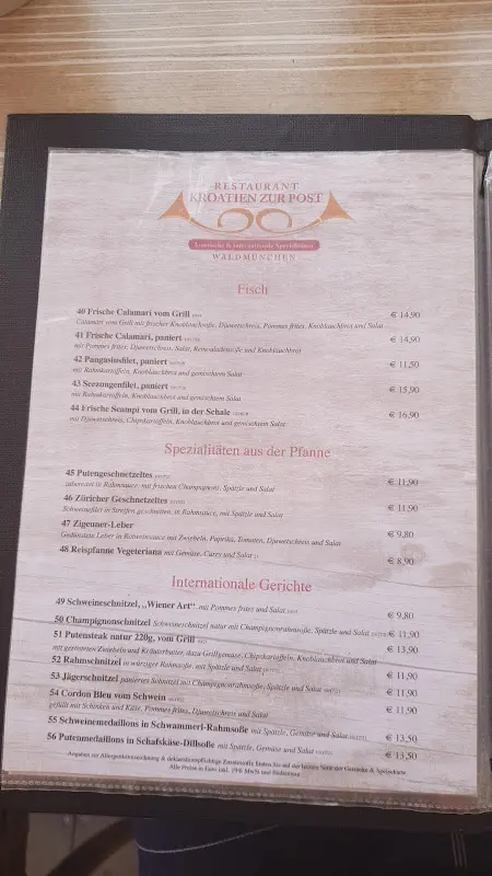 Menu_Restaurant Kroatien zur Post_Waldmünchen_image_2