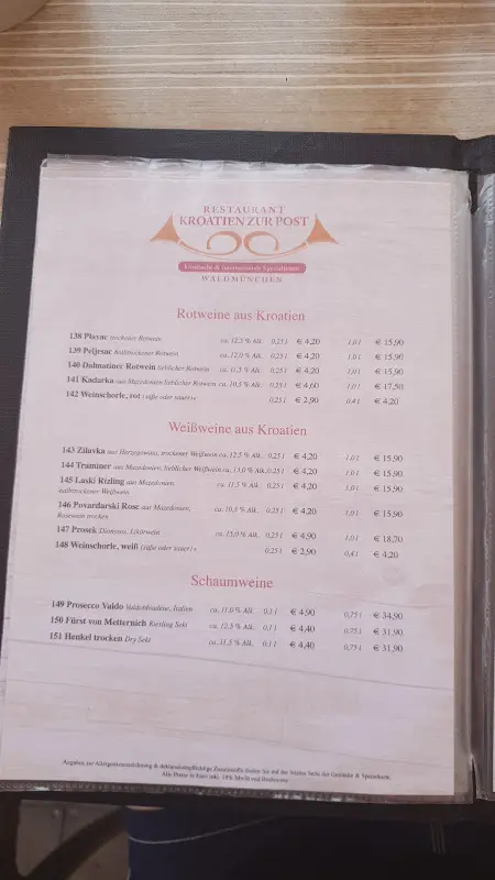 Menu_Restaurant Kroatien zur Post_Waldmünchen_image_4