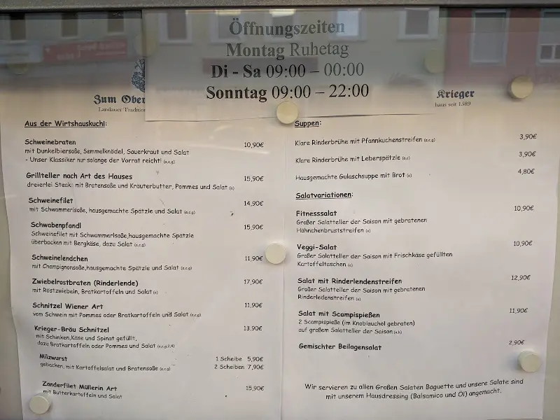 Menü_Gaststätte Zum Oberen Krieger_Isar_Bild_3