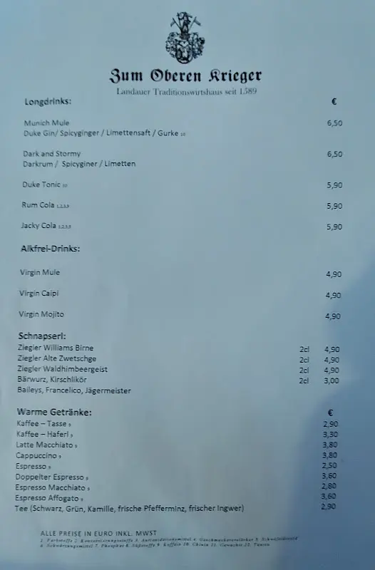 Menü_Gaststätte Zum Oberen Krieger_Isar_Bild_4