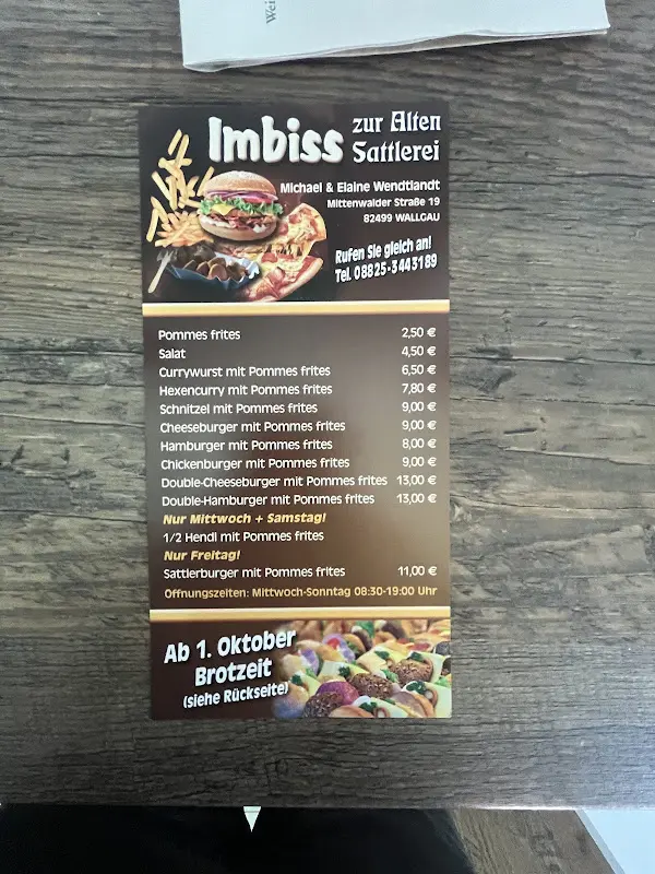 Menu_Imbiss Zur Alten Sattlerei_Wallgau_image_1