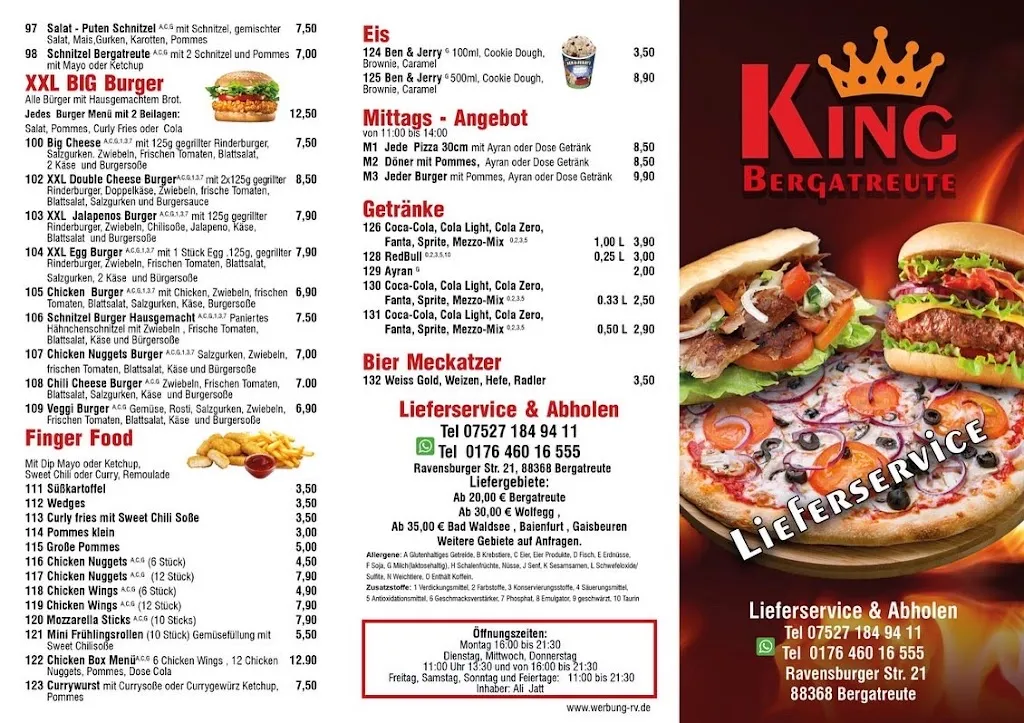 Menu_King Pizza Kebap_Bergatreute_immagine_3