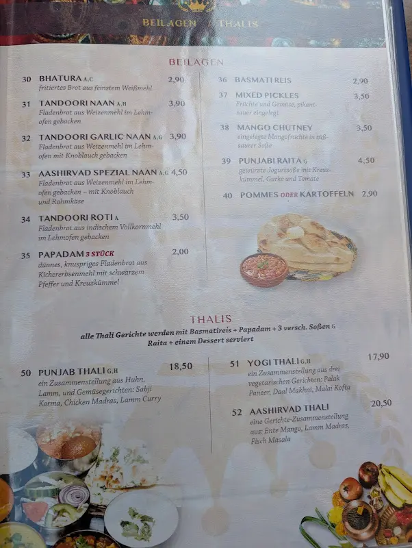 Menu_Aashirvad - Indisches Restaurant _Berlin_immagine_2