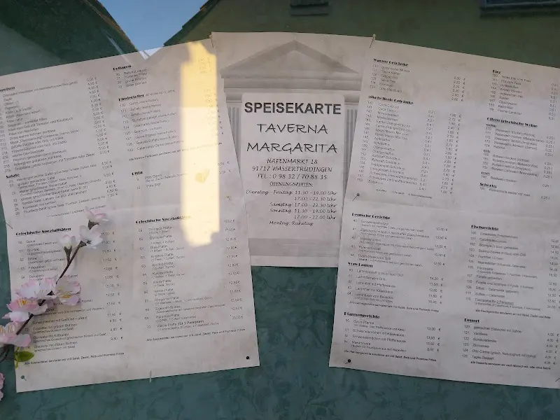 Menu_Taverna Margarita_Wassertrüdingen_immagine_4