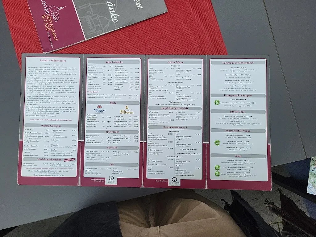 Menu_Kloster-Restaurant & Cafe_Beilstein_immagine_3