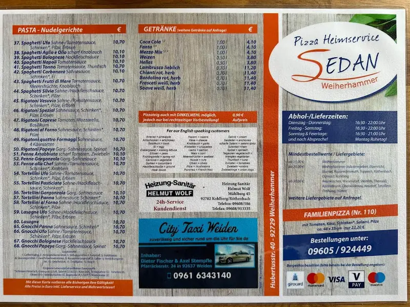 Menu_Pizzaheimservice Sedan_Weiherhammer_image_2