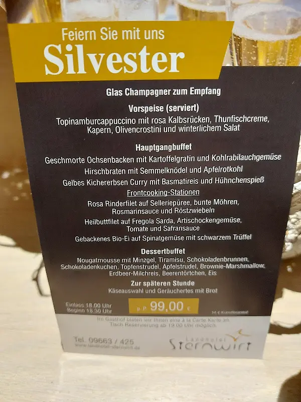 Menu_Gasthof Sternwirt & Bergstube