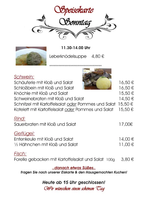 Menu_Zum bayerischen Johann Landgasthof & Pension_Weigendorf_image_4