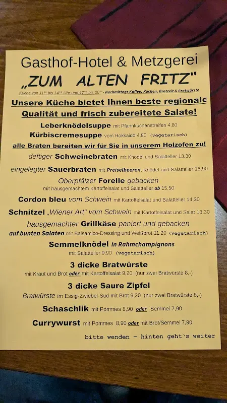 Menu_Gasthof | Hotel | Metzgerei Zum „Alten Fritz“_Weigendorf_image_1