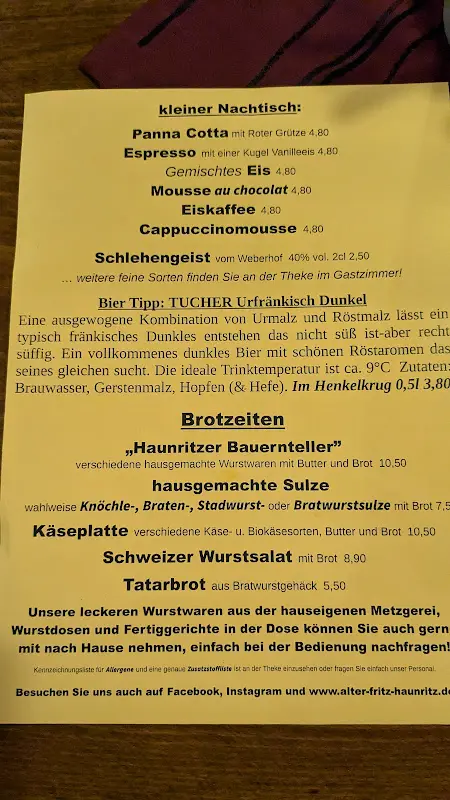 Menu_Gasthof | Hotel | Metzgerei Zum „Alten Fritz“_Weigendorf_image_2