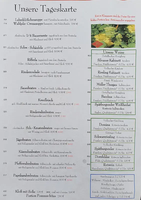 Menu_Landgasthaus Waldesruh zum Schnörla_Weilersbach_image_1