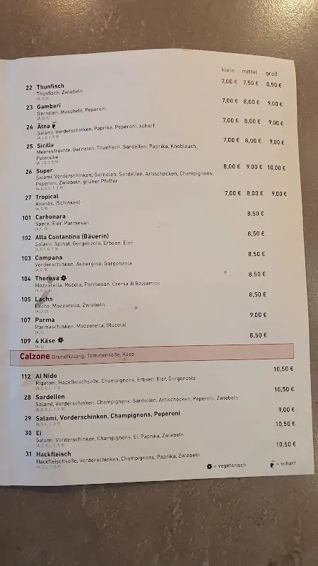 Menu_Pizzeria Al Nido_Weißenbrunn_image_4