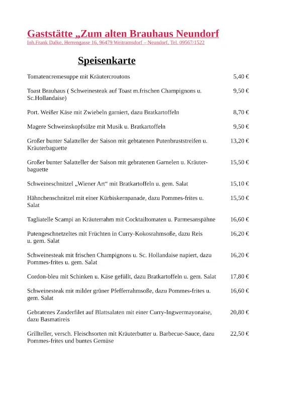 Menu_Zum alten Brauhaus_Weitramsdorf_immagine_1