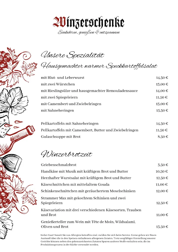 Winzerschenke restaurant à Beilstein