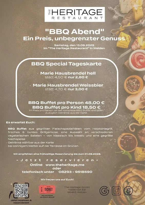 Menu_The Heritage GmbH_Welden_immagine_1