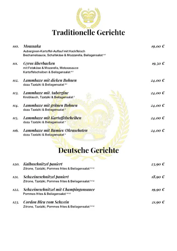 Menu_Hotel & Restaurant Krone in Märkt (Griechische Küche)_Rhein_image_4