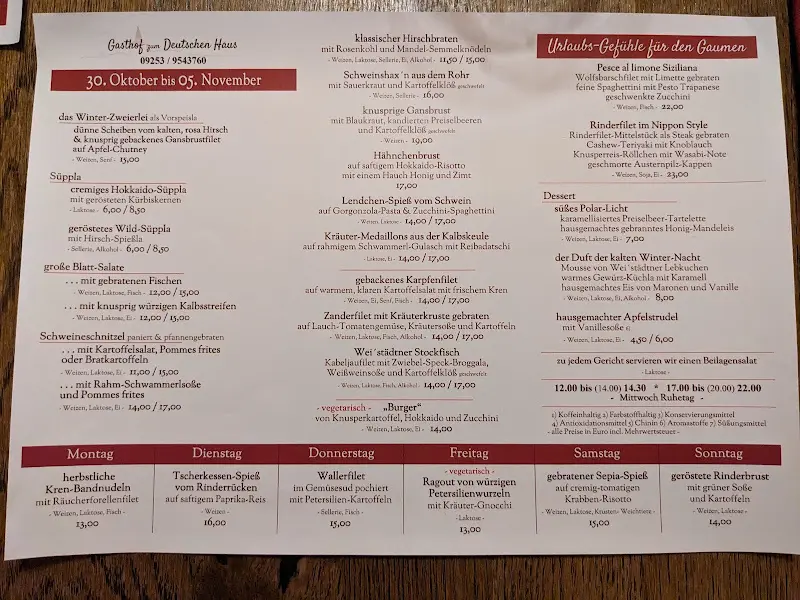 Menu_Gasthof zum Deutschen Haus_Weißenstadt_image_1