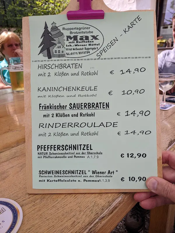 Menü_Brotzeitstube MAX mit Dorfladen_Weißenstadt_Bild_1