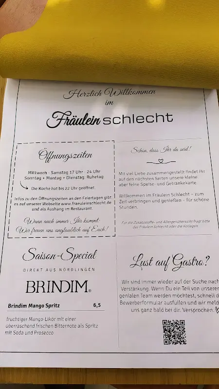 Menu_Fräulein Schlecht Restaurant_Wemding_immagine_3