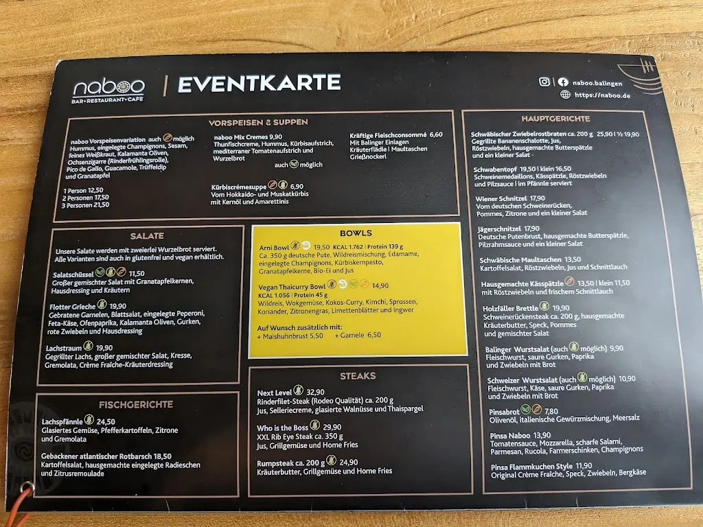 Menu_NABOO Restaurant - Cafe - Bar_Balingen_image_4