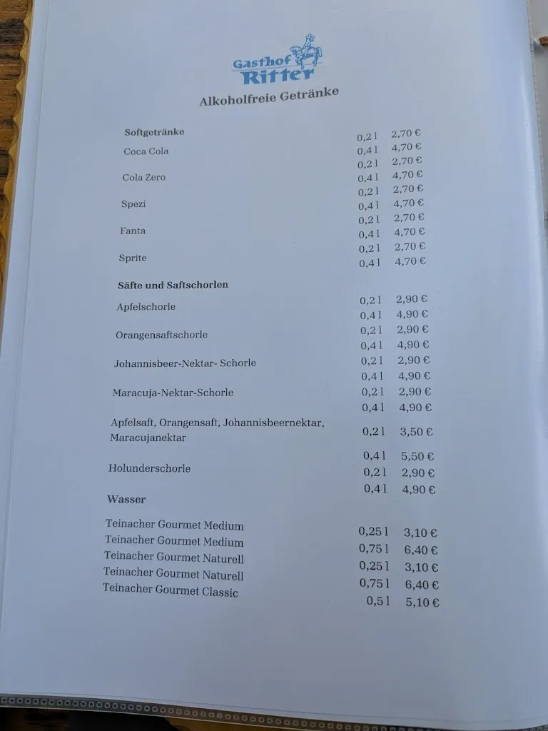 Menu_Gasthof Ritter_Balingen_image_1