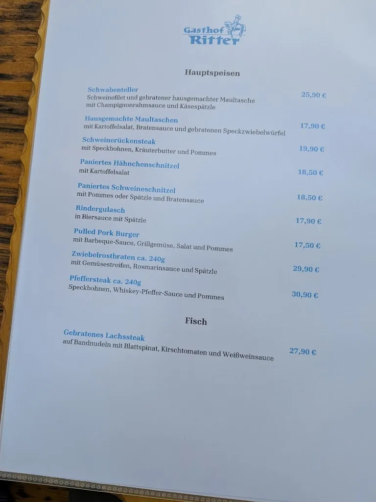 Menu_Gasthof Ritter_Balingen_image_2