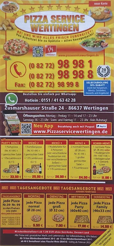 Menu_Pizza Service Wertingen_Wertingen_image_2
