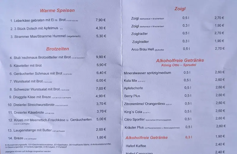 Menu_Zoiglstub‘n Fichtenschacht_Wiesau_image_1