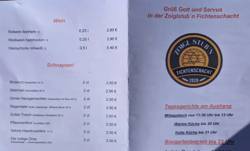 Menu_Zoiglstub‘n Fichtenschacht_Wiesau_image_3