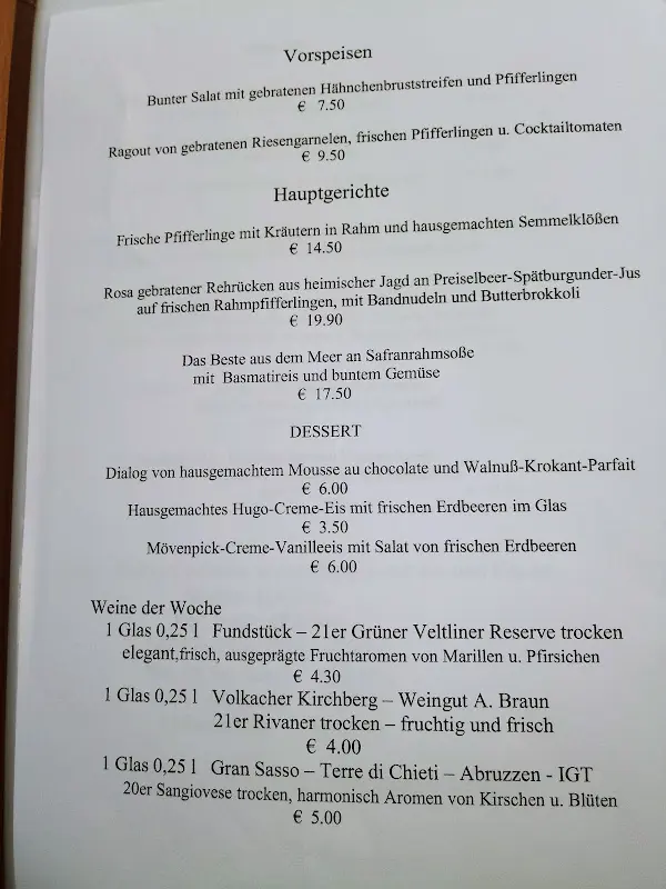 Menu_Günter Sponsel Gasthaus_Wiesenttal_immagine_1