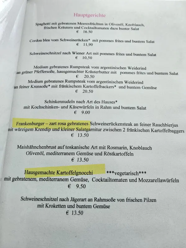 Menu_Günter Sponsel Gasthaus_Wiesenttal_immagine_2