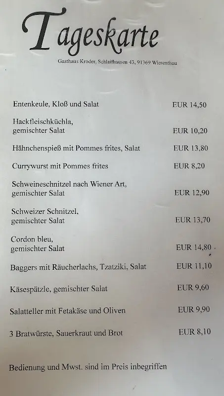 Menu_Gasthaus Kroder_Wiesenthau_immagine_1