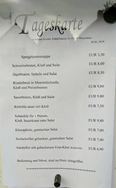 Menu_Gasthaus Kroder_Wiesenthau_immagine_2