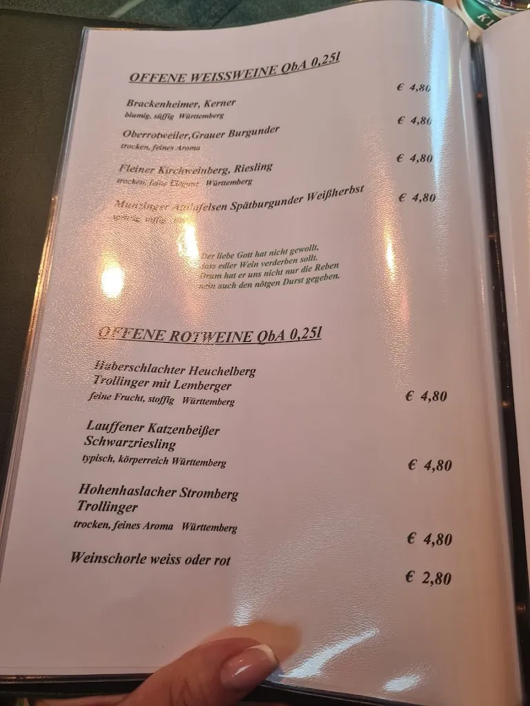 Menu_Gaststätte Ochsen_Balingen_immagine_2